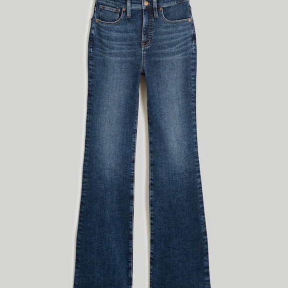 Madewell Skinny Flare High Rise Dark Wash Jeans Size 28 - Picture 2 of 15